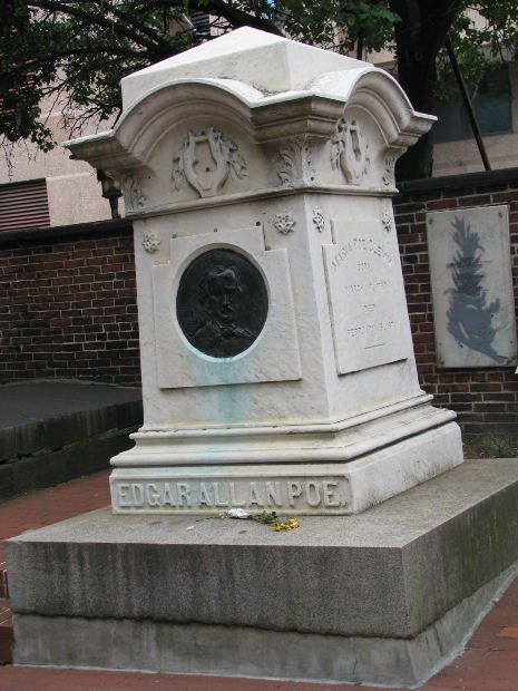 Edgar Allan Poe's grave in Baltimore, MD.