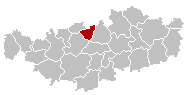 Map location of Rixensart municipality in Walloon Brabant