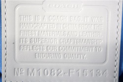 A real Coach authenticity label