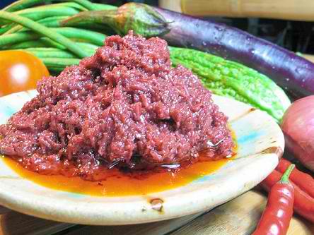 BAGOONG - fermented fish sauce or bagoong. Bagoong is most abundant in the province of Pangasinan. 