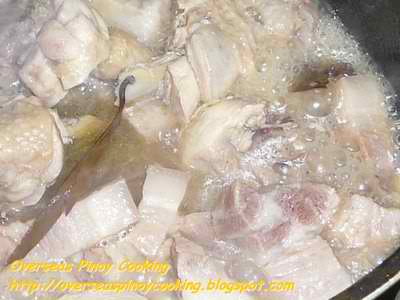 ADOBONG PUTI - braised in vinegar, pepper and fish sauce or patis