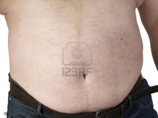 Pants that sit below the belly button. A BIG NO NO!