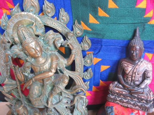 Shiva talks with Buddha