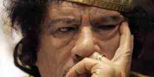 Gaddafi.  Planning his next move?