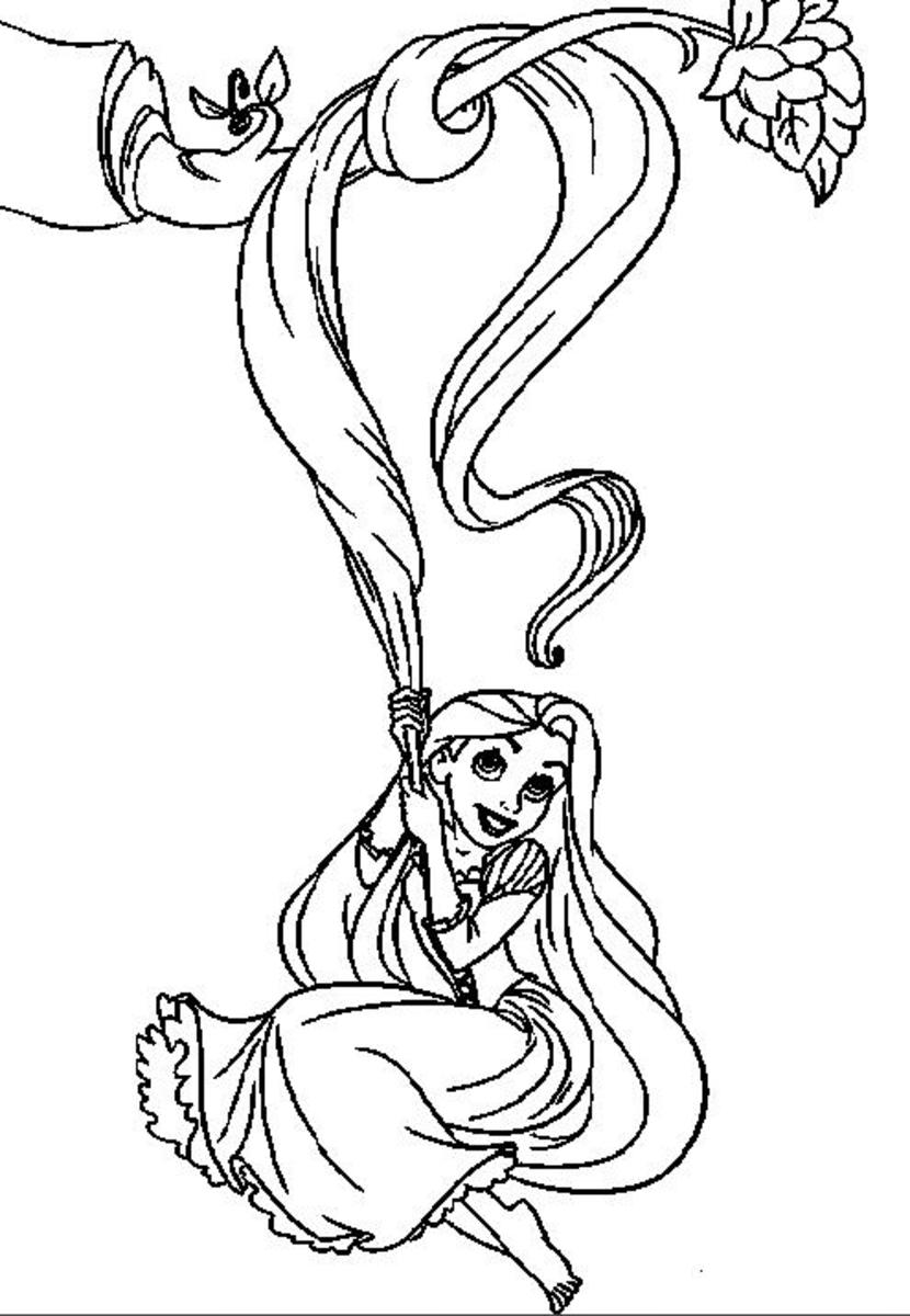 tangled coloring pages rapunzel in frozen - photo #31