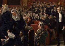 Caroline at her trial in 1820