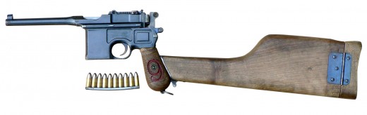 Mauser C96 M1916 'Red 9' with attached folding stock