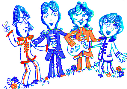 The Beatles at the time of their 1967 smash album.