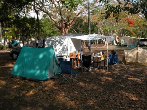 Plenty of roomy camping grounds close to the city provide cheap accommodation. Image by JB