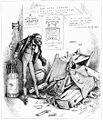 Schurz Departing Interior department from Harper's weely 26 Feb 1881