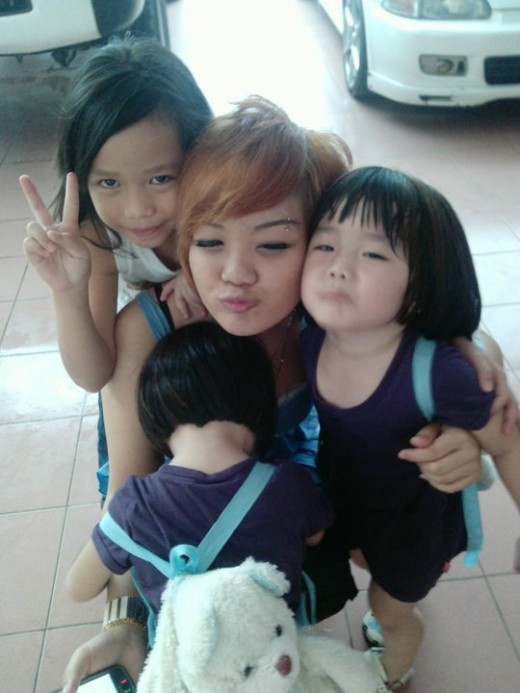 Well, someone suddenly became to shy to face the camera...Lol..