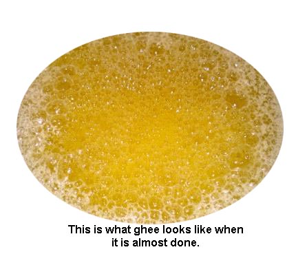 ghee when almost done