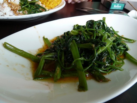 Tumis kangkung or Kangkung stir-fried