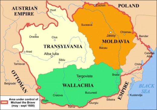 Wallachia, 16th century. As you can see, Vlad Dracula was not ruler of Transylvannia but its neighbor!