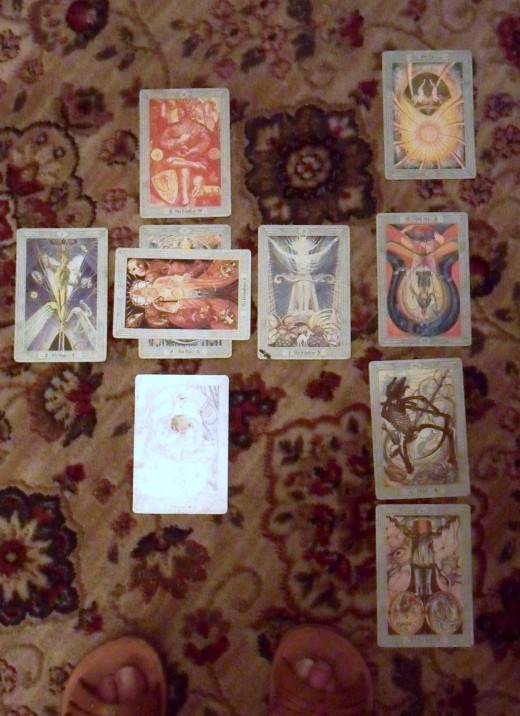 celtic cross spread using major arcana