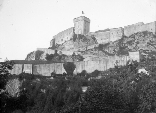 The castle at Lourdes, seen in 1898