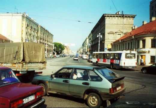 Nevssky Prospect, one of the main thoroughfares  in St. Petersburg, Russia