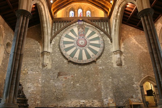 Round table in the Great Hall, Winchester, England