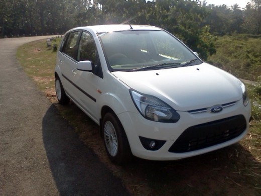 My neighbor's new Ford Figo in white color