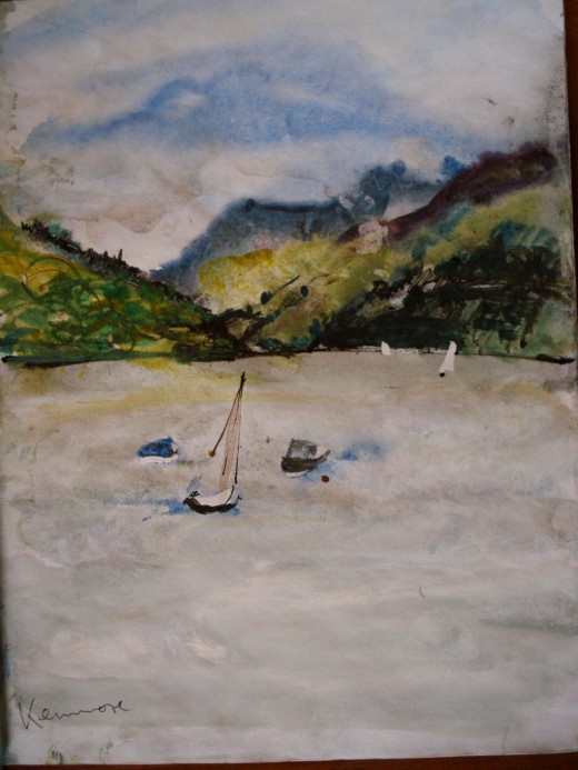 Pen, Ink and watercolour