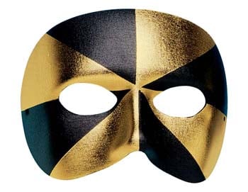 Mens Gold and black Eyemask