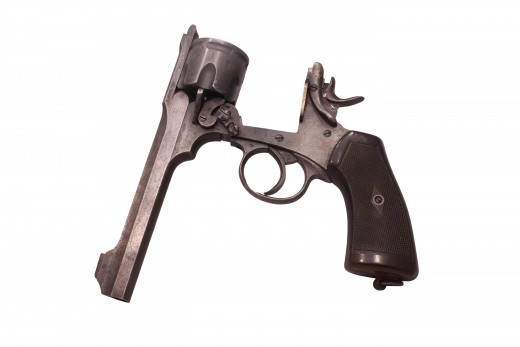 Webley Revolver Opened