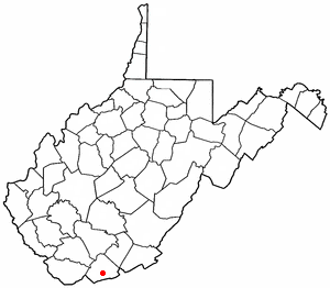 Map location of Princeton, West Virginia