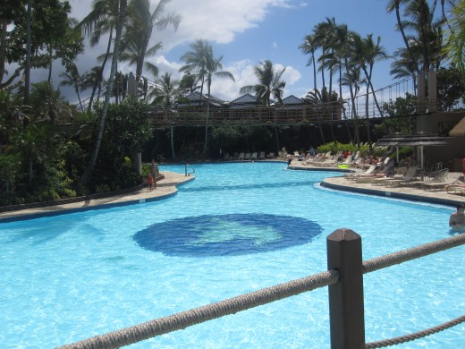 The Lagoon Pools at The Hilton Waikoloa Village.