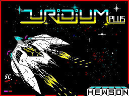 The Loading Screen To Uridium Plus on the ZX Spectrum