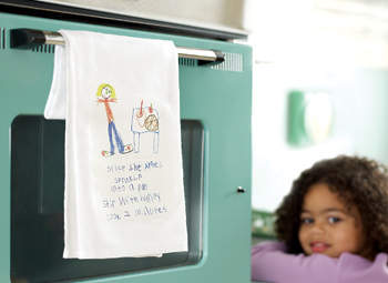 Dish Towel with Printed Recipe source crafts caboose