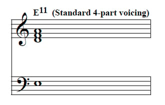 Standard dominant 11th voicing.