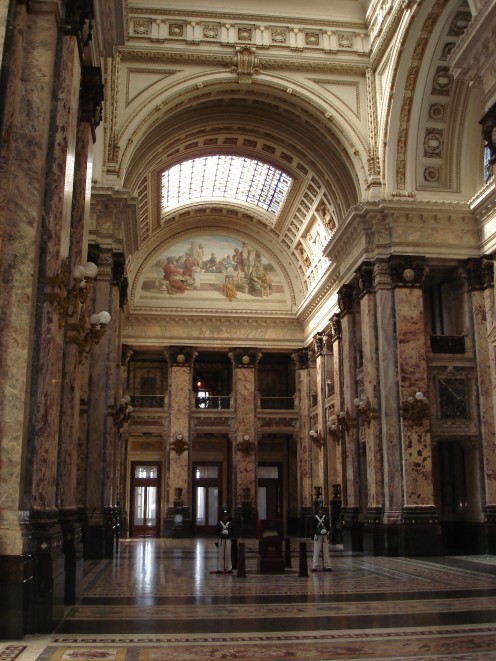 Interior of the Legislative Palace, Montevideo, Uruguay