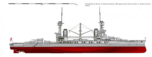 HMS Agincourt, formerly the 'Sultan Osman I'