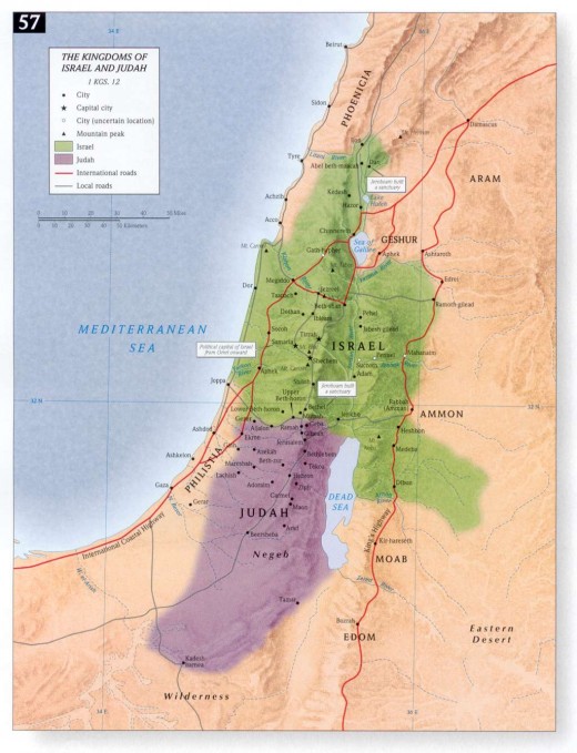 Map of Ancient Israel and Judah