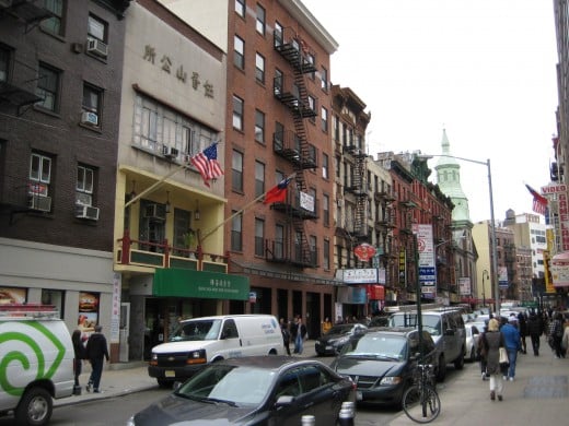 Mott Street in Chinatown NYC early 2011
