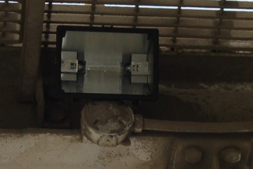 Randy and I replaced a broken flood lamp with a brand new unit today.