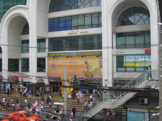 Pantip Plaza for computers, electronics and pirated movies and software is right across Pratunam Market on Petchburi Road