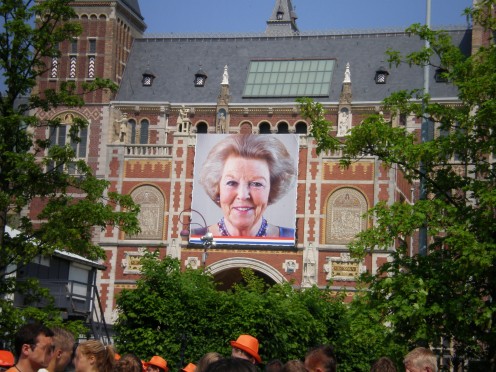 Portrait of Queen Beatrix of the Netherlands at Rijkmuseum Amsterdam