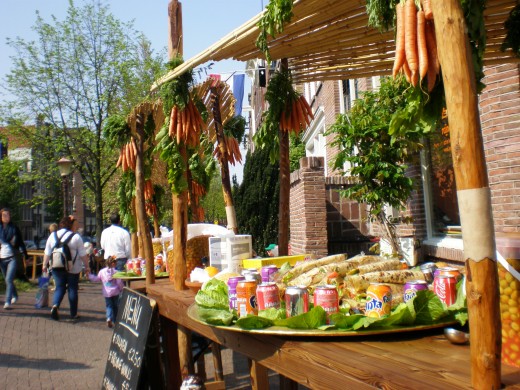 A nicely decorated food stall