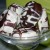 assorted homemade polvorons dipped, coated and drizzled in white and dark chocolate