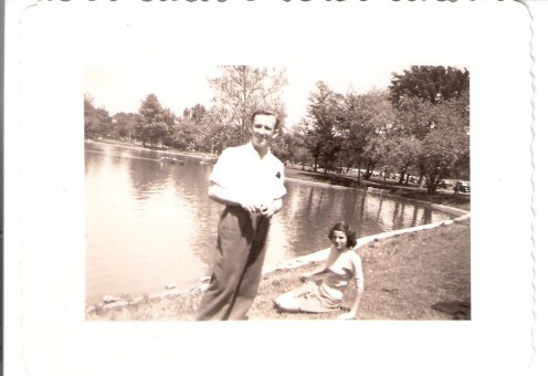 My father and mother before they married in 1950