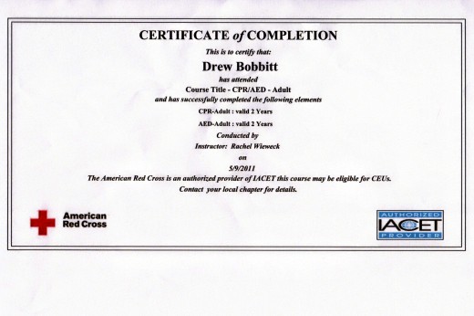 Due to new OSHA regulations, I had to suffer through 4 hours of CPR training tonight.