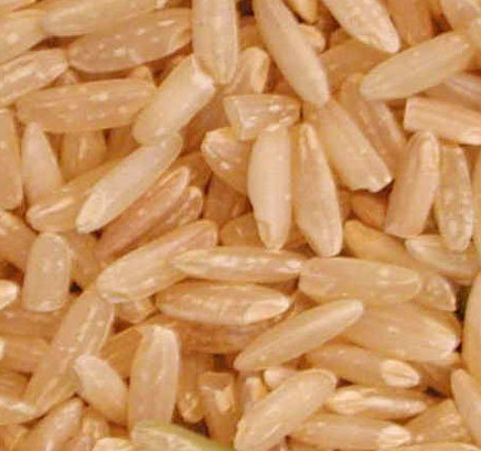 Brown rice seeds are covered with fibers