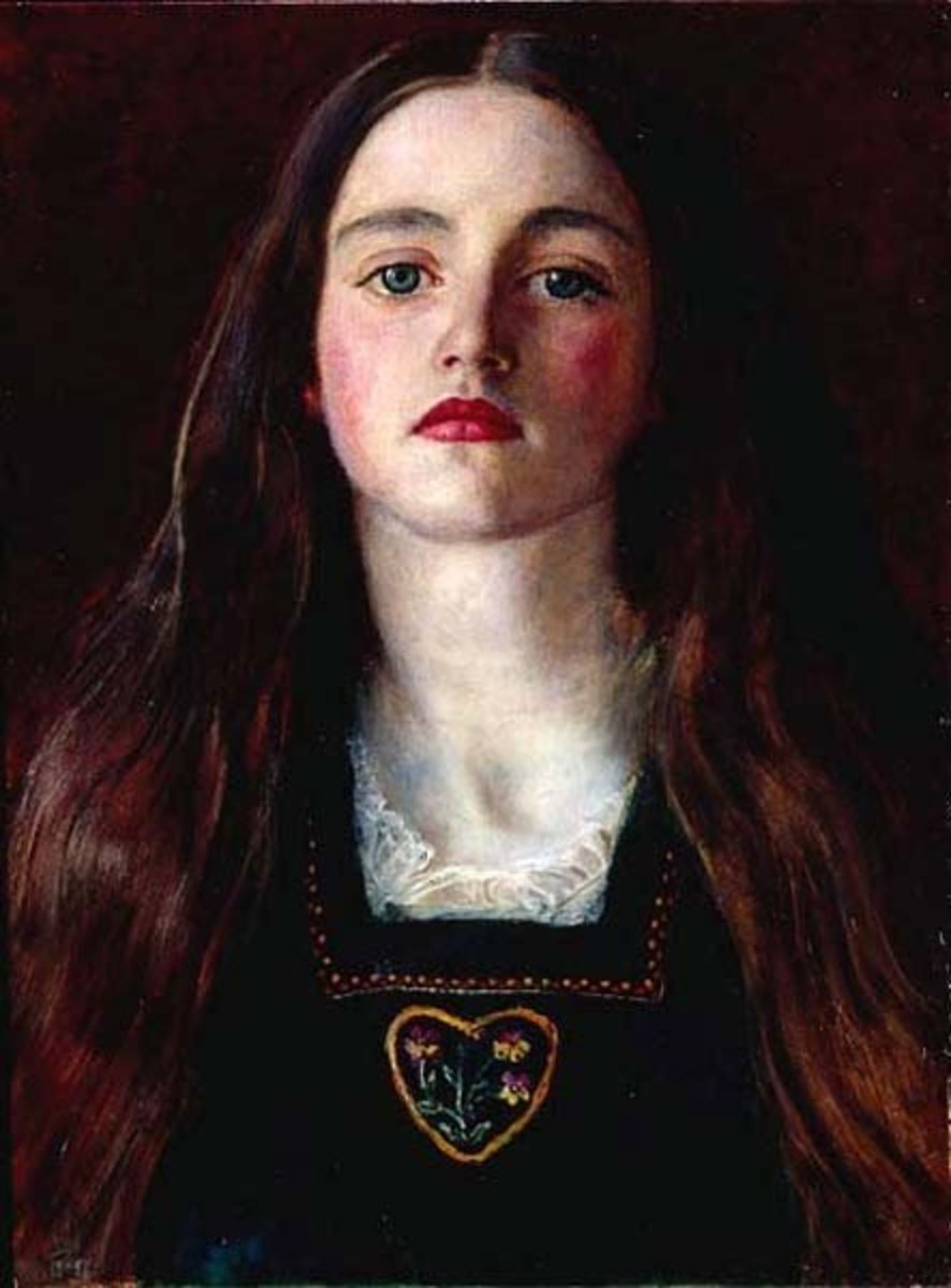 "Portrait of a Girl" Painting by John Everett Millias—1857.  Sophie Gray is the subject of the painting.