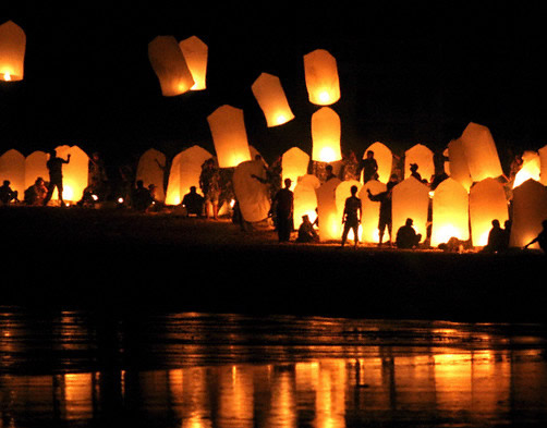 Sky Lanterns are frequently used in large festivals held around the world.
