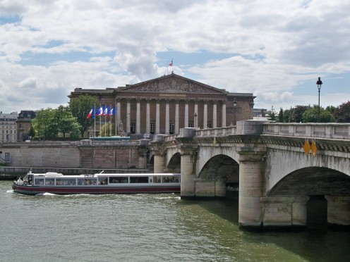 National Assembly building, by the Seine River, Paris