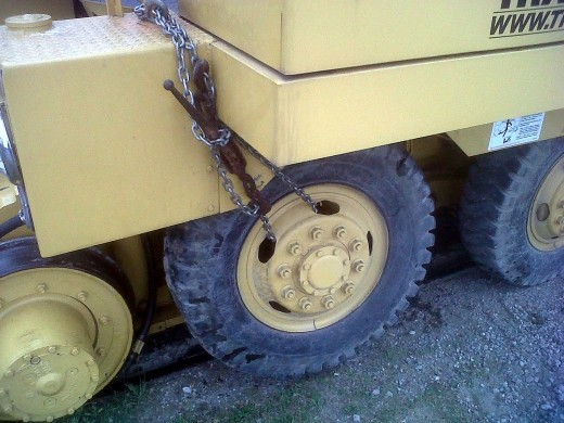 A hydraulic ram blew out today.  Instead of taking it out and sending it off to be rebuilt, we rigged up the situation...go figure