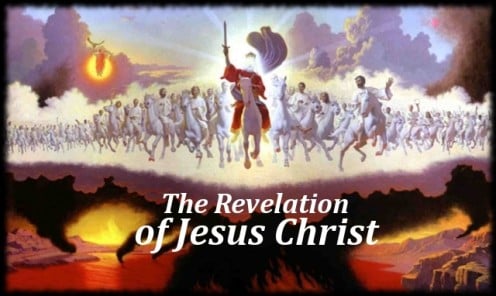 Jesus coming to defeat Satan at the Battle of Armageddon.