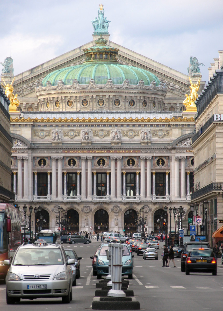 Garnier's Opera from the Avenue of the Opera, Paris, France