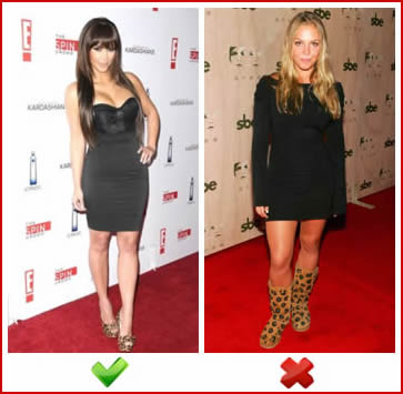 Fashionista or Fashion Faux Pas? Kim Kardashian gets it right, whilst Agnes Brucker misses the mark